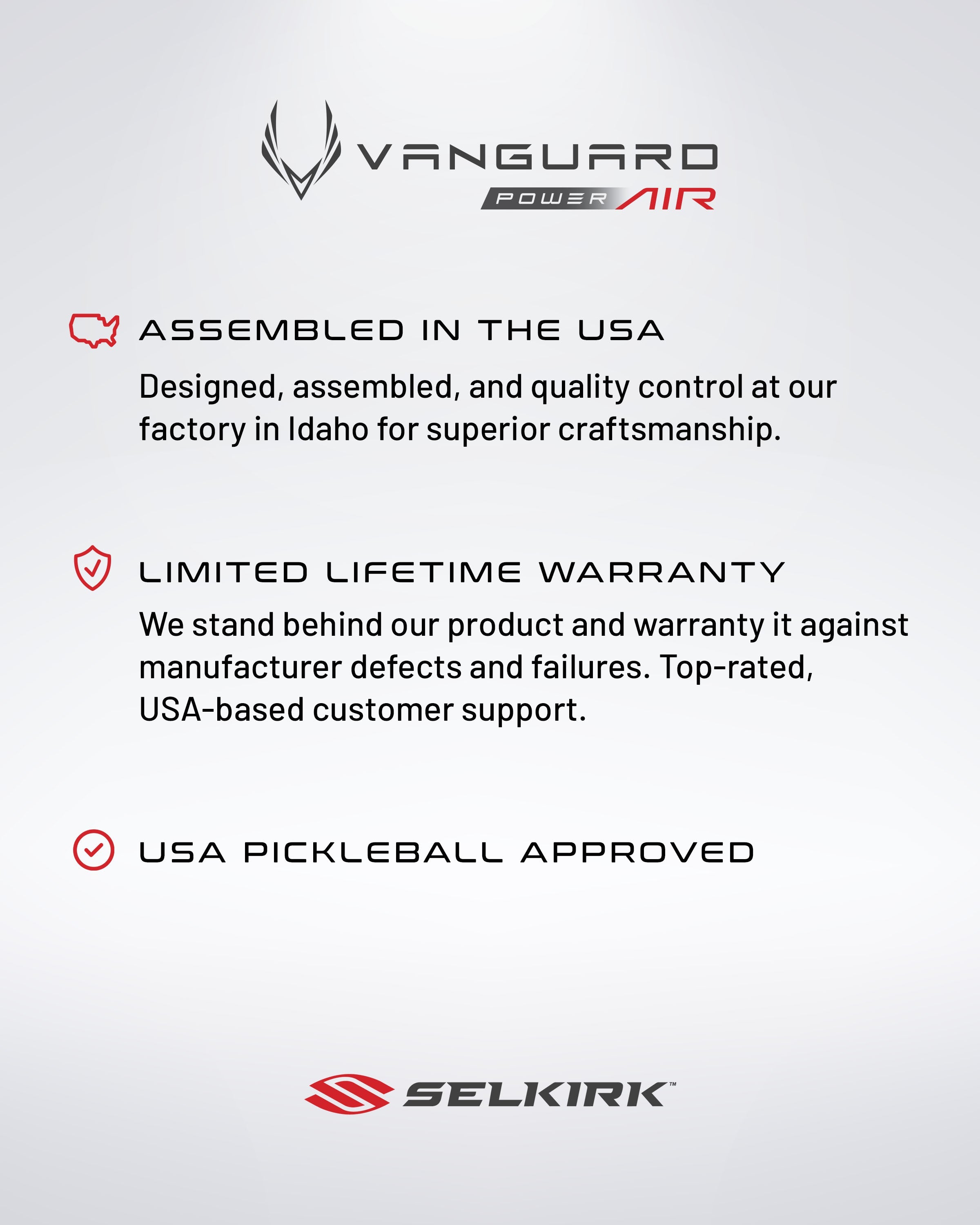 Selkirk VANGUARD Power Air - Epic - Pickleball Paddle