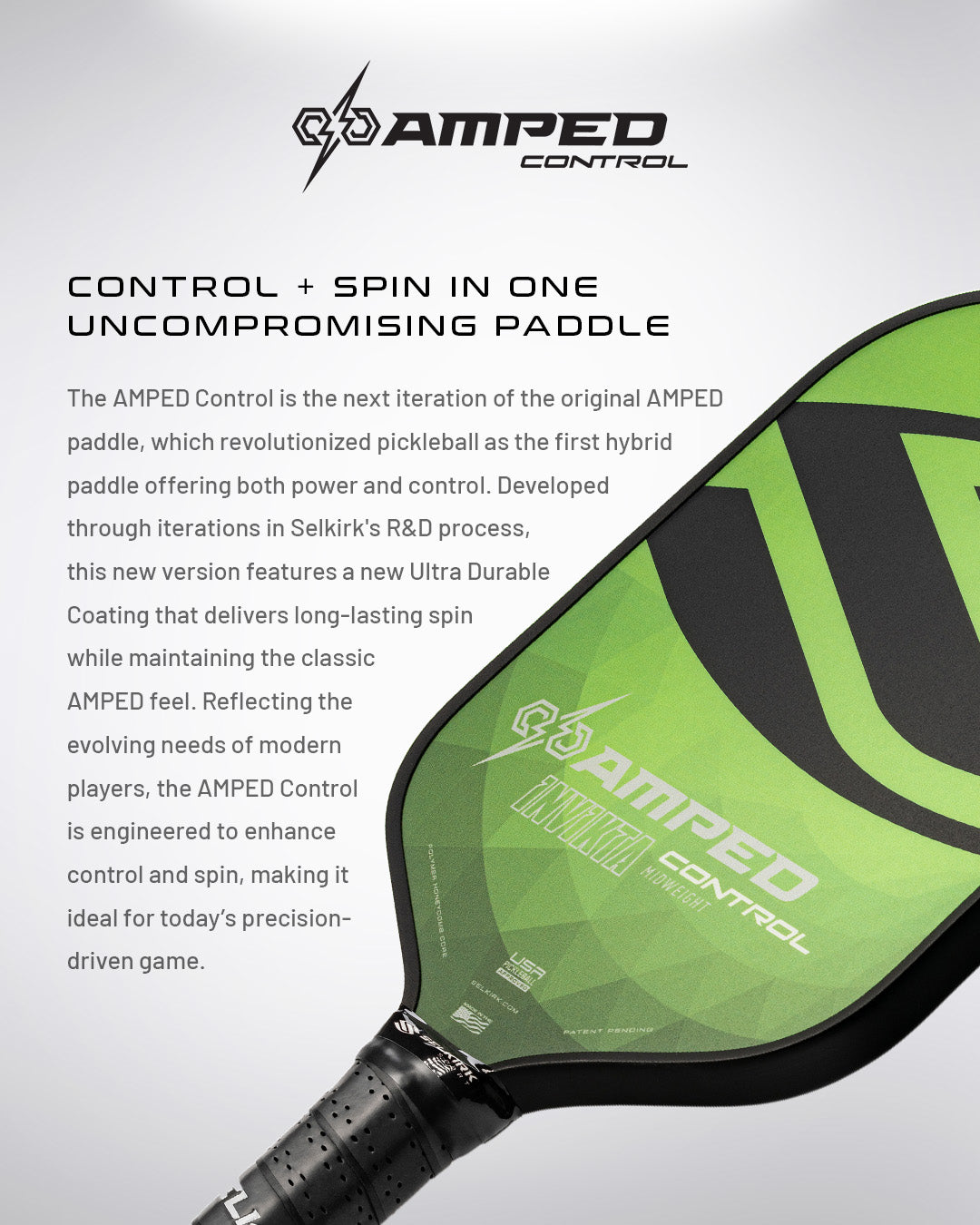Selkirk AMPED Control - S2 - Pickleball Paddle