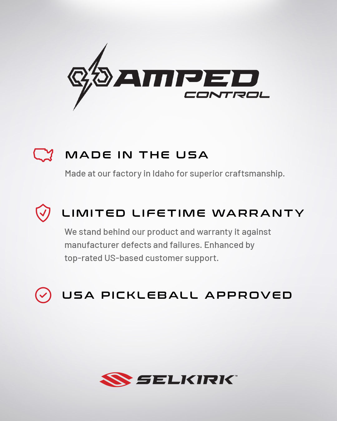Selkirk AMPED Control - S2 - Pickleball Paddle