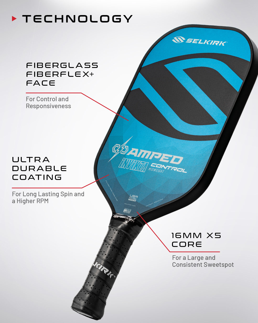 Selkirk AMPED Control - Epic - Pickleball Paddle