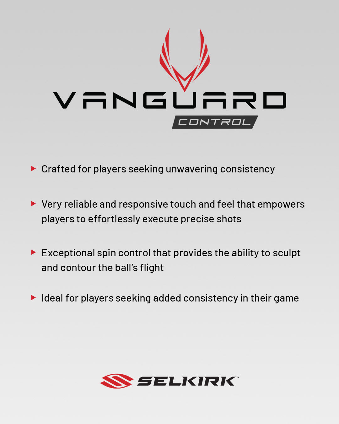 Selkirk VANGUARD Control - Invikta - Pickleball Paddle