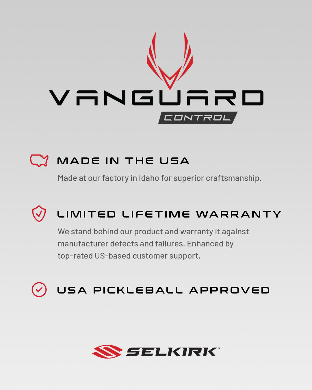 Selkirk VANGUARD Control - Invikta - Pickleball Paddle