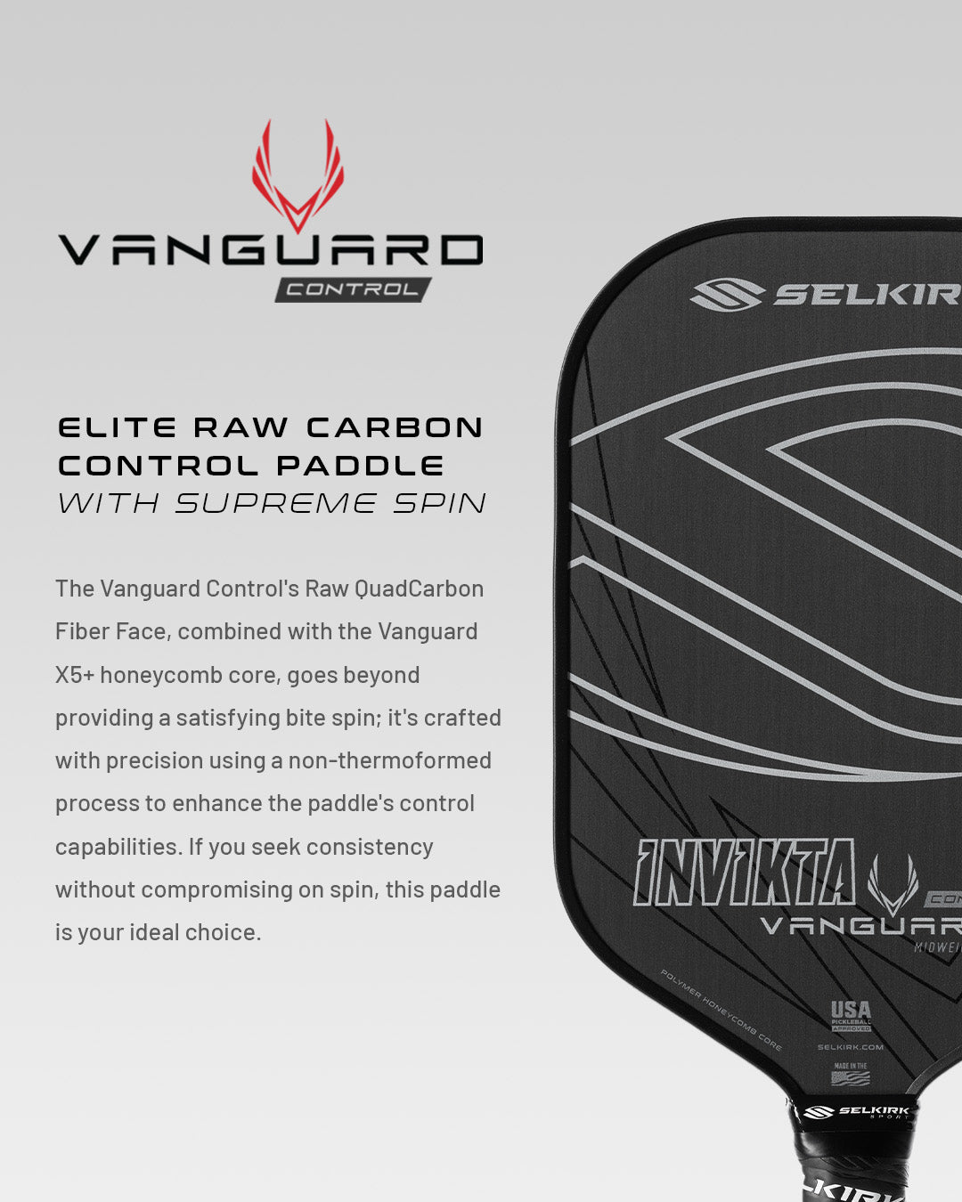 Selkirk VANGUARD Control - Epic - Pickleball Paddle