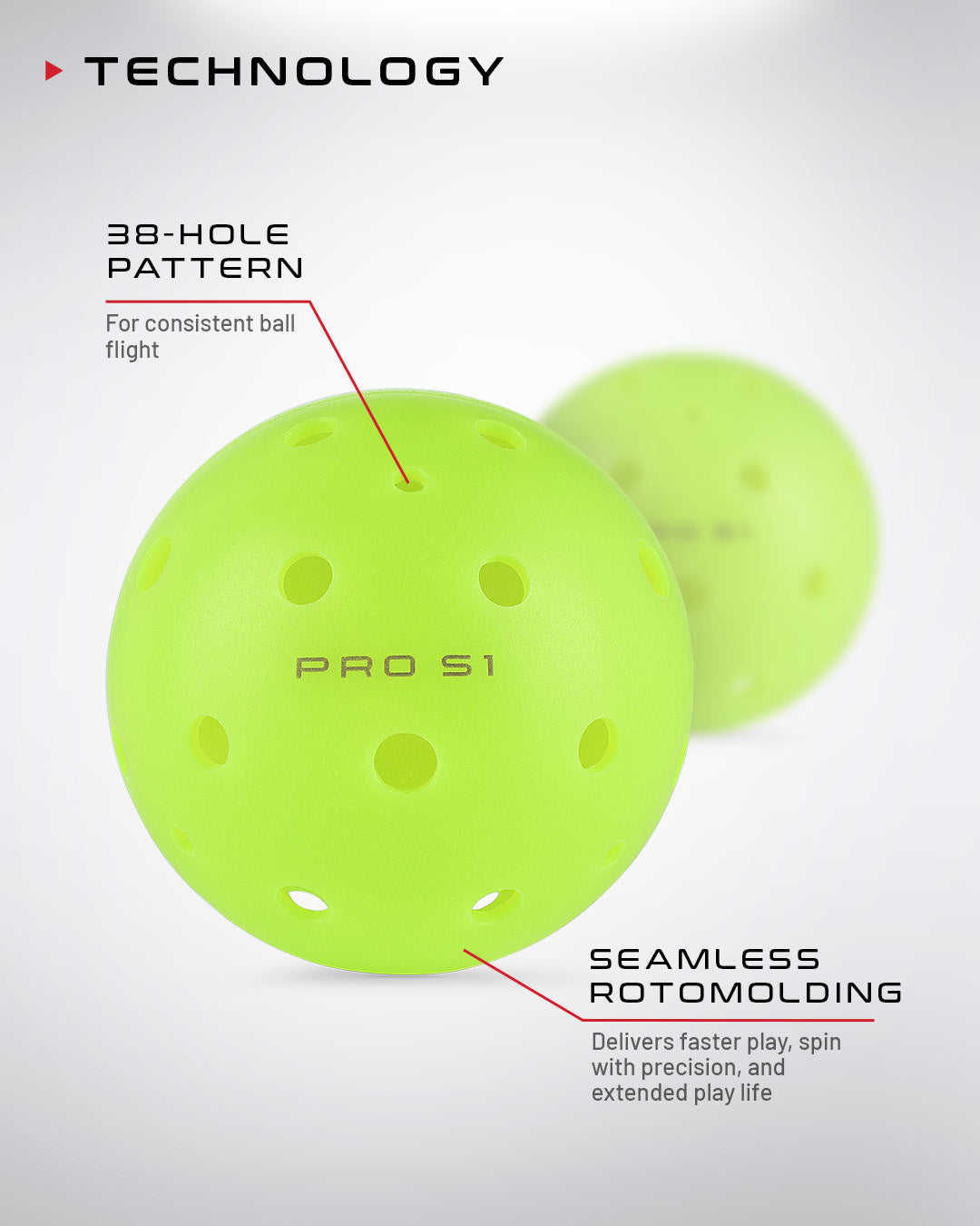 Pro S1 Pickleball - 100 Pack
