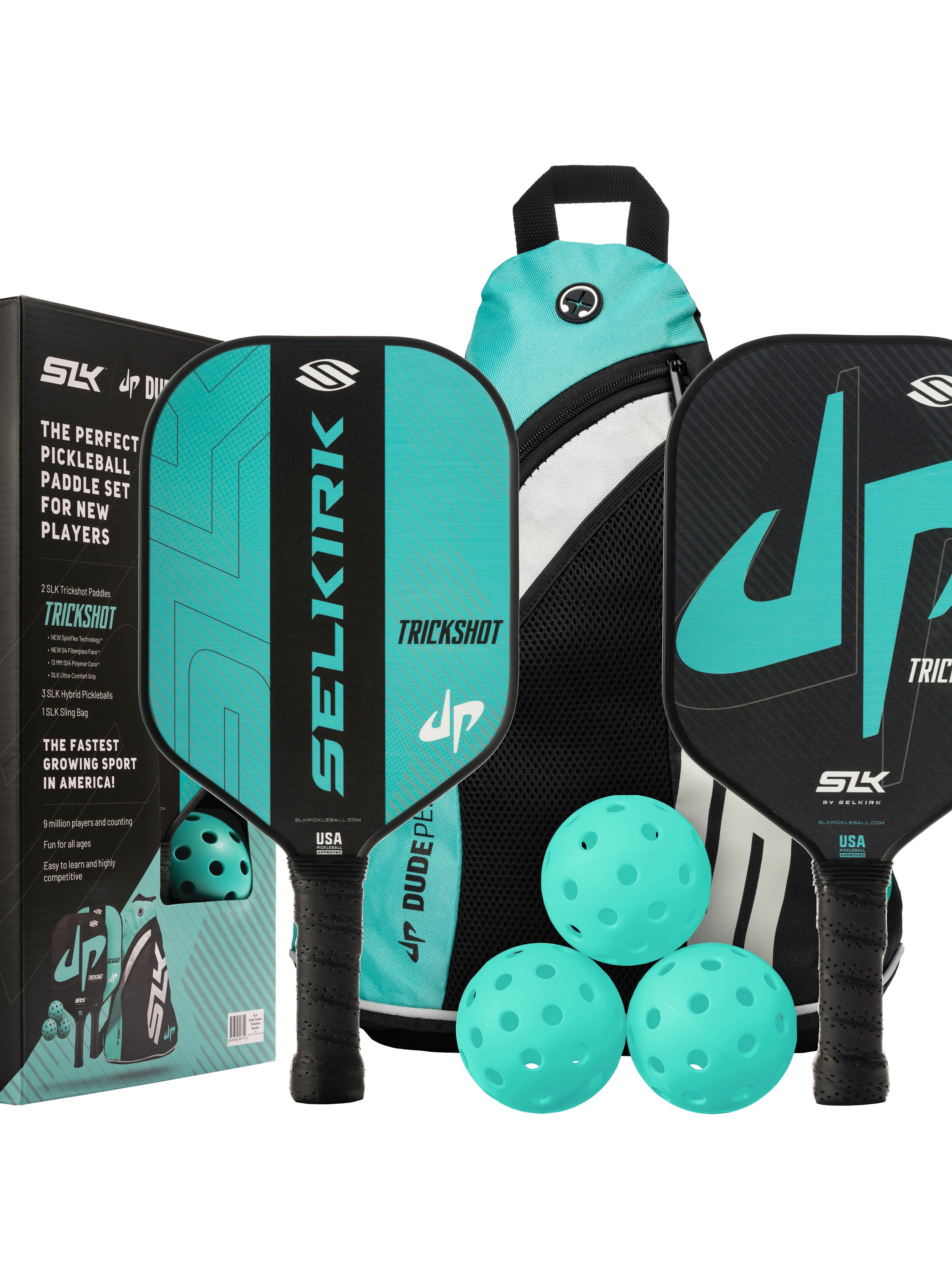 SLK by Selkirk x Dude Perfect - Trickshot Pickleball Bundle