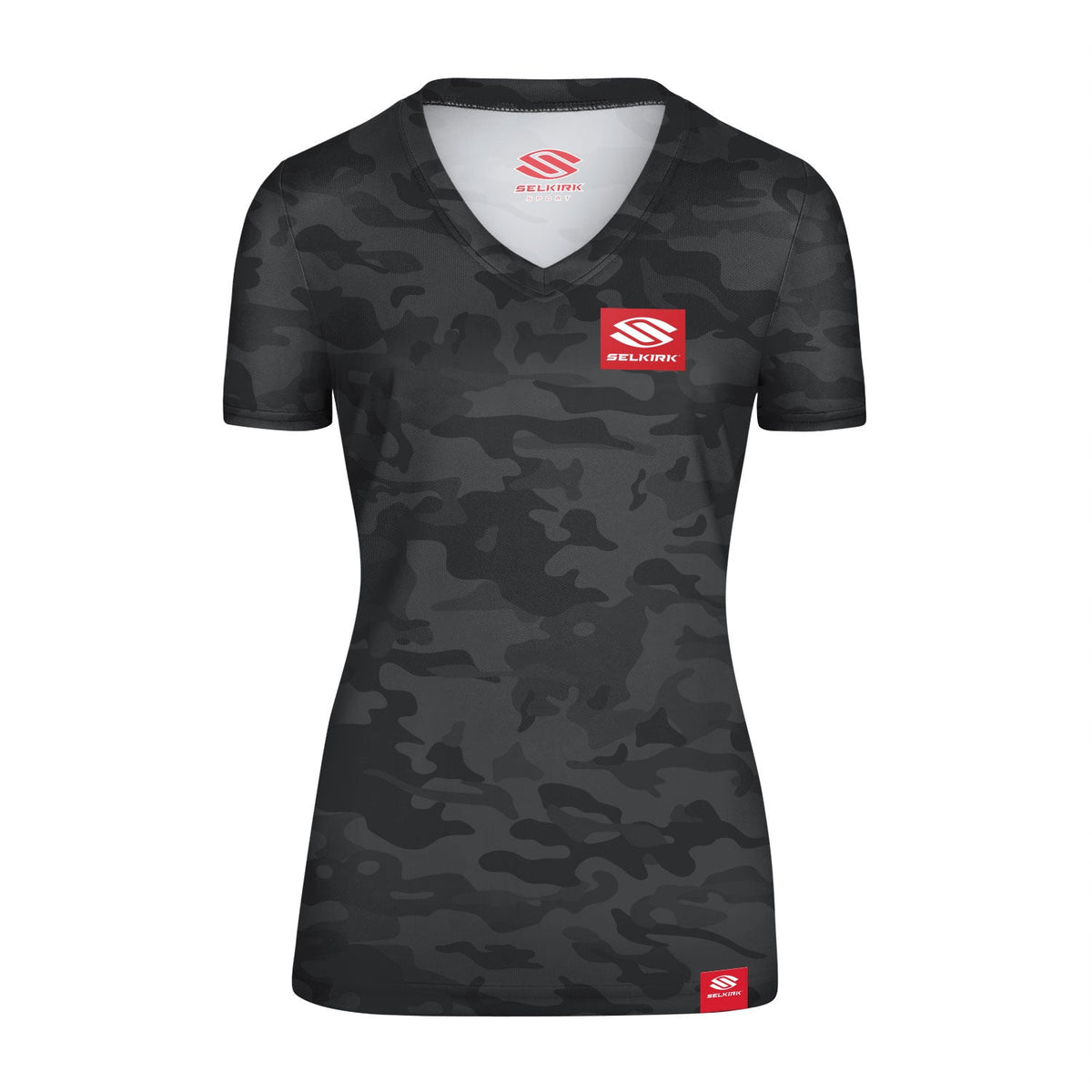 Selkirk Red Label Camo Women's Short Sleeve V-Neck Stretch-Wik Technology