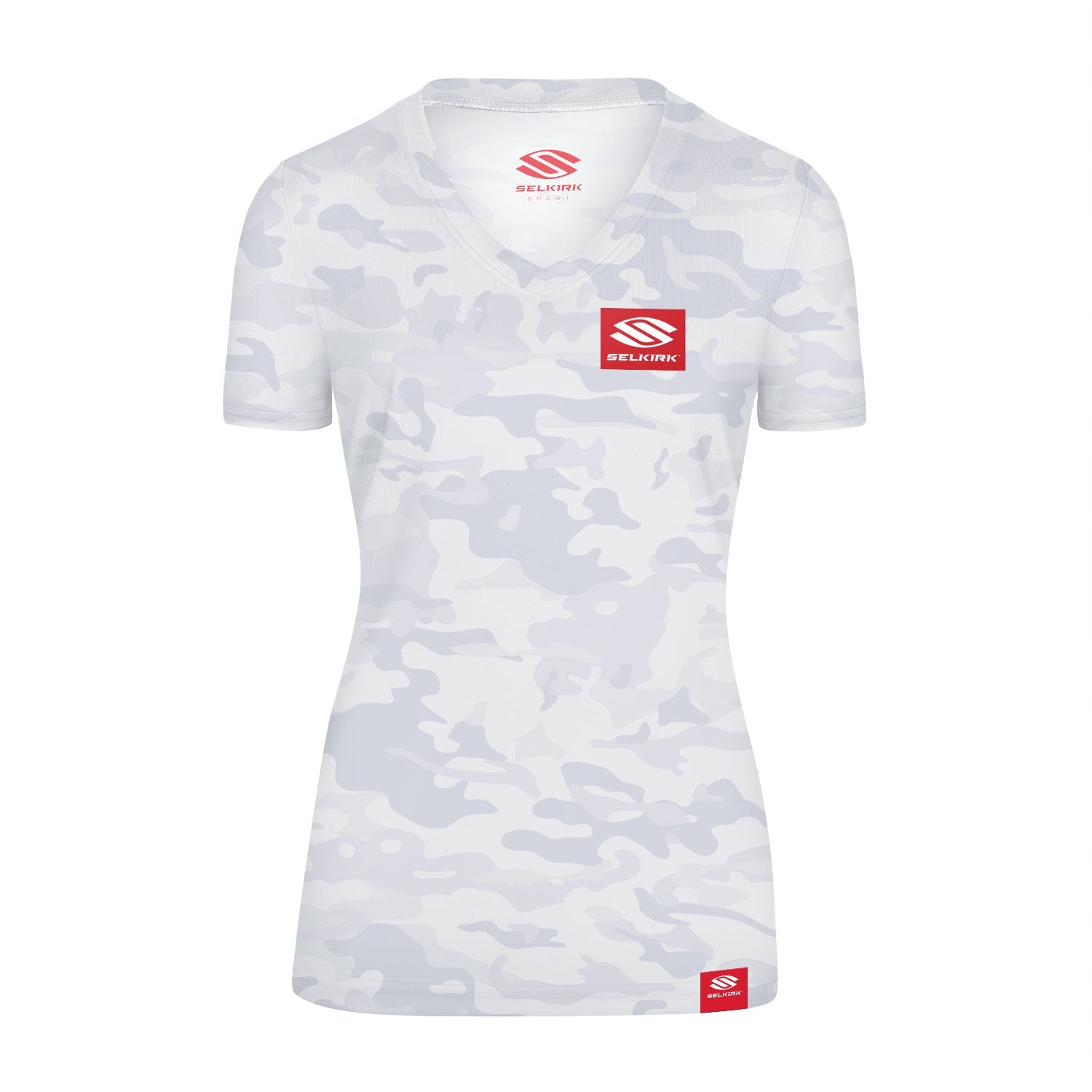 Selkirk Red Label Camo Women's Short Sleeve V-Neck Stretch-Wik Technology